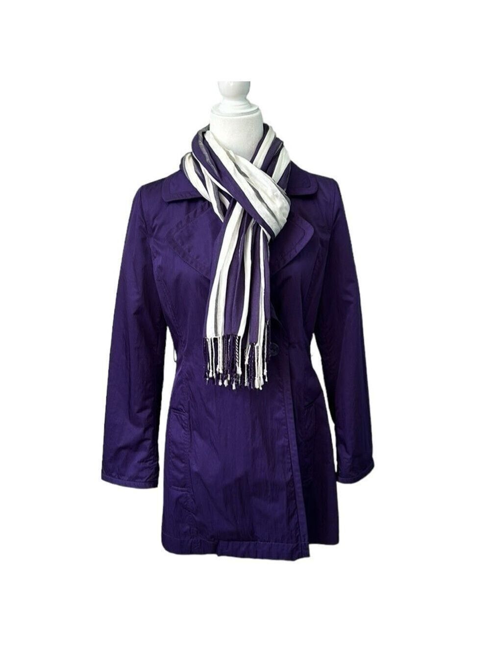 Hobbs London Purple Trench Coat Size UK8